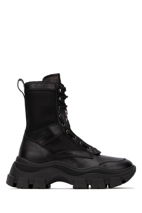 new prada boots|prada black chunky combat boots.